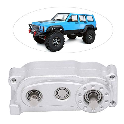 1/10 RC Transfer Case Replacement, Metal Chassis Frame Accessory, CNC Machined Aluminum Alloy Gearbox for 313mm Wheelbase Crawler Car, High Performance Upgrade Part with Anodized S (Silver) - color: Silver