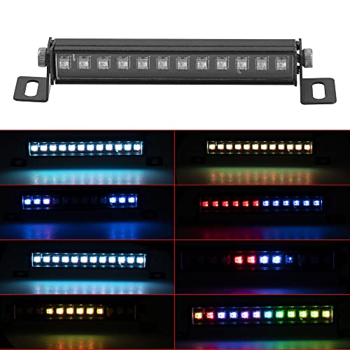 ShareGoo RC LED Light Bar Multi-Mode Roof Lamp Compatible with Axial SCX24 Bronco C10 JLU Gladiator Deadbolt 1/24 RC Crawler (12Leds) - color: 12led