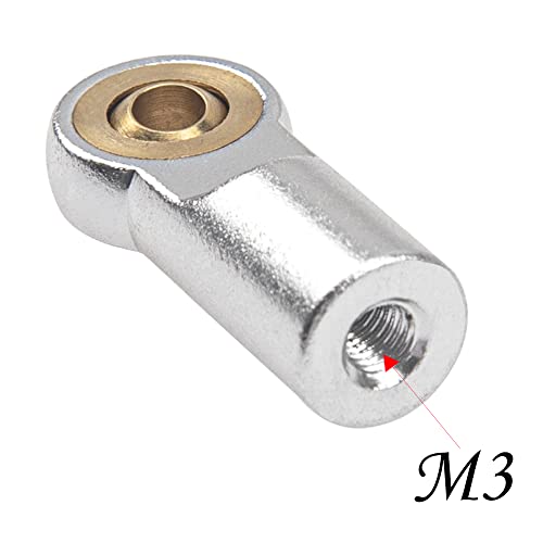 10Pcs ShareGoo M3 Tie Rod End Ball Head Holder Link 3mm Thread Ball Joint Compatible with Tamiya Redcat HSP Traxxas Axial SCX10 1/10 RC Car Truck Boat DIY Robot Airplane,L22mm (Silver)