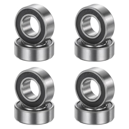 uxcell 8Pcs 687 2RS 7mmx14mmx5mm Deep Groove Ball Bearings, Double Rubber Shielded Bearing Steel ABEC5 High Performance for Industrial Machinery Precision Transmission, Black - size: 687 2RS 7mmx14mmx5mm