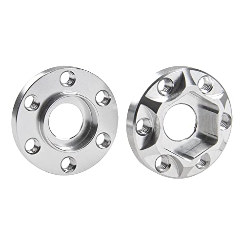 Metal RC 12mm Wheel Hex Hub Extension Combiner Compatible with 1.9/2.2inch Wheel Rim Axial SCX10 Traxxas TRX4 D90 1/10 RC Crawler (6mm, Silver) - color: Silver, size: 6mm