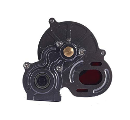 1/10 RC Car Transmission Case Gearbox with Gear Full Alloy Assembled for SCX10 SCX10 II 90047 RC Crawler Car (Titanium) - color: Red