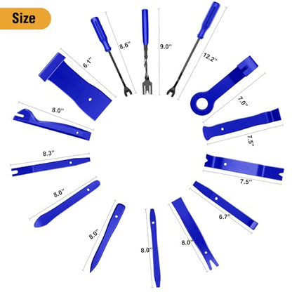 GOOACC 330Pcs Trim Removal Tool Auto Push Pin Bumper Retainer Clip Set | Fastener Terminal Remover Tool Adhesive Cable Clips Pry Kit Car Panel Radio Removal Auto Clip Pliers Blue - color: 330Pcs Clips Removal Kit Blue