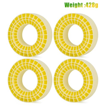 2.2 tire Inserts,4PCS 2.2" Tires Silicone Rubber Insert Foam Waterproof for 132-134mm (5.25" OD) 2.2" Tires (Yellow) - color: Yellow