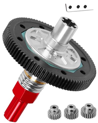 91T Spur Gear Slipper Clutch & 21T 23T 25T Pinions Gear Upgrades Part for 1/10 Granite 4X4 / Granite 4X2 Mega550,Red - color: Red - (91t)