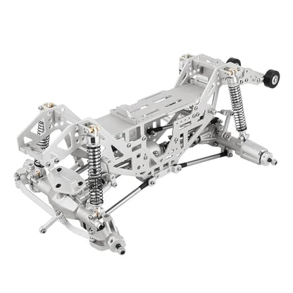 1:18 Metal Upgrade Chassis Frame with Axles Gearbox for RC LOSI Mini LMT 1/18 Digger Monster Truck Brushed RTR LOS01026 Metal Upgrade Parts (Silver) - color: Silver