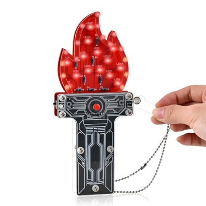 Soldering Practice Kit, DIY Flame Lamp Electronics Project | 4 Lighting Modes & 2 Activation Ways, Wall-Mountable Soldering Project Kit, Creative Desk Decor for Home & Office