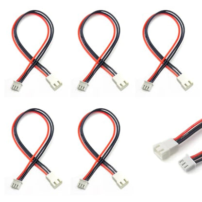 JST-XH 2S Balance Plug Extension Lead Wire 5PCS 22AWG 20CM Battery Balance Plug Cable for LiPo Battery Balance Charging Silicone Wire