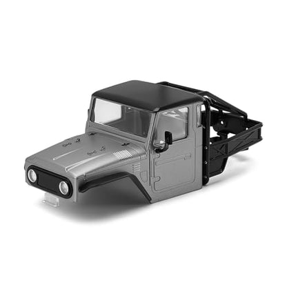 INJROA IR40 Truck Body with Tube Cage for 1/18 TRX4M Defender Bronco (Grey) - color: Grey