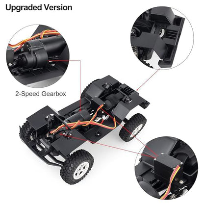 AMK TRX4M Nylon Chassis Frame with 2-Speed Gearbox, 155mm Wheelbase, Assembled 1/18 RC Crawler Chassis for TRX4M Bronco Defender JJRC C8809 C8801 Upgrade Parts