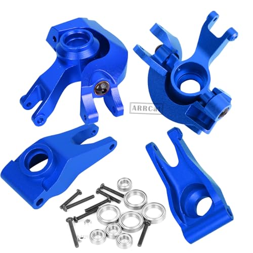 Upgrades Part for 1/10 Senton/Granite/BigRock/Vorteks 3S Blx MEGA550 4X4,Aluminum Front Steering Block Knuckles C-Hubs Caster Blocks Rear Hubs Hops Up,AR330442 AR330467 AR330469,Navy Blue - color: Upgrades (Navy Blue)