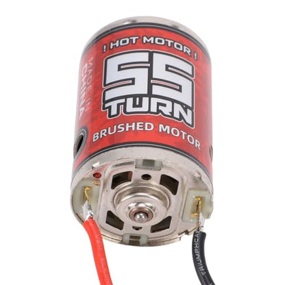 RC Crawler Motor, High Torque Copper Winding 55T, 540 Brushed Motor Direct Soldering Leads 1/10 Scale for RC Enthusiasts Off-Road Adventures Rock Crawling and Vehicle Upgrade Projects