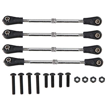 RC Car Steering Rod, 4Pcs Steering Linkage Rod Adjustable, Fit for Monsters Trunk Racing Truck 1/10 RC Model