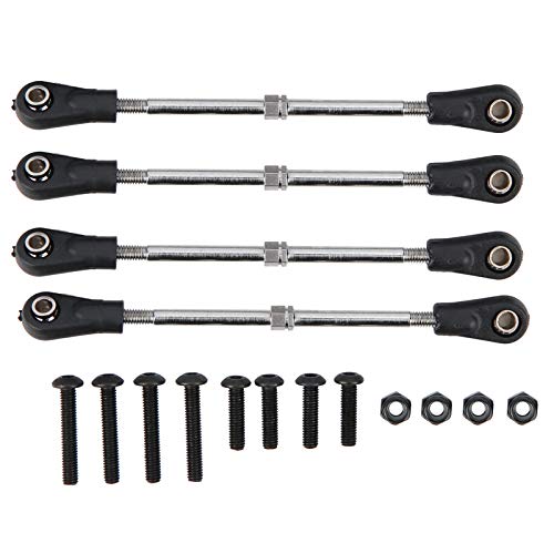 4Pcs RC Car Steering Rod, Metal Adjustable Linkage, Steering Control Rod with 8392mm Adjustment Range & Fit M3 Hex Screws, Ideal for 1/10 Truck Racing Car