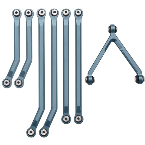 RC Car Toys For Axial For SCX24 90081 For Deadbolt AX00004 1/24 Aluminum High Clearance Chassis Links Set RC Crawler Car Truck Model Parts(Titanium) - color: Titanium