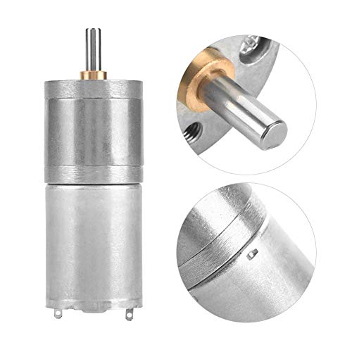 12V Mini DC Motor, 10RPM Micro Electric Gear Motor Metal Reversible High Torque Speed Reduction Shaft 25mm for PCB DIY RC Car Robot Model Drive Electric Drill Gear Box(10RPM) - size: 10RPM