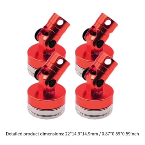 4 Pieces RC Body Post Metal Mount Column Shell Mount Model Car Accessory Vehicle Body Post Upgrade Suitable for RC Car Hobbies Repair, Red - color: Red