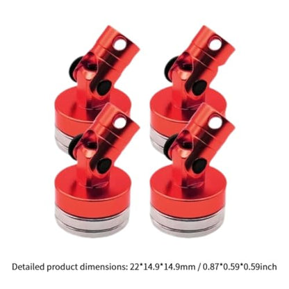 4 Pieces RC Body Post Metal Mount Column Shell Mount Model Car Accessory Vehicle Body Post Upgrade Suitable for RC Car Hobbies Repair, Red - color: Red