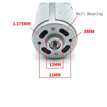 550 Ball Bearing Motor High Torque High Power High Speed Motor DC 12V-24V 11000RPM for RC Boat Toy Model DIY Drive Parts Power Tools - size: 550 DC Motor