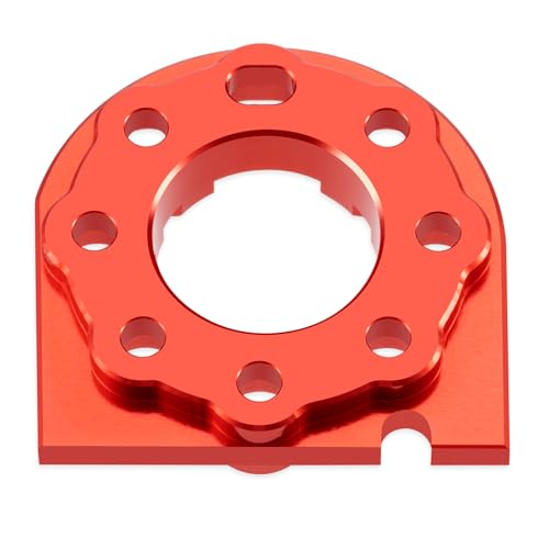 RC Aluminum Alloy Adjustable Motor Mount Plate Heat Sink Compatible with Tamiya TT01 TT01D TT01E 1/10 RC On Road Touring Car Motor Mount Chassis Upgrade Replacement Parts (Red) - color: Red