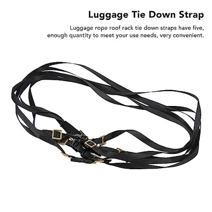 5pcs 1/10 Scale RC Tie Down Straps, Sturdy Length Adjustable Luggage Rope Roof Rack Tie Down Straps, Crawler Accessories, for RC (Black) - color: Black