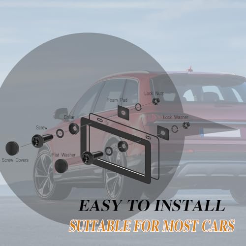 4Set Anti Theft License Plate Screws, License Plate Fasteners, Stainless Steel License Plate Screws with Tire Valve Caps, Car Accessories Security Bolts Fasteners for Front Rear Frame Holder Mounting - color: style 2