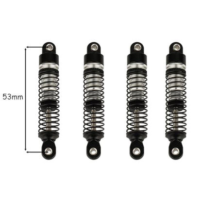 53mm 59mm 66mm 78mm Aluminum Long Threaded Shocks Absorbers Oil Damper for 1/18 RC Crawler TRX4M TRX-4M KUpgrade Parts (53mm-black) - color: 53mm-black