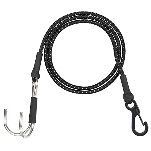 1/10 RC Crawler Elastic Force Escape Rope,Kinetic Winch Strap, 1/10 Scale RC Accessories Rescue Trailer Hook for Axial SCX10 Traxxas TRX4 Upgrade Parts (Black) - color: Black