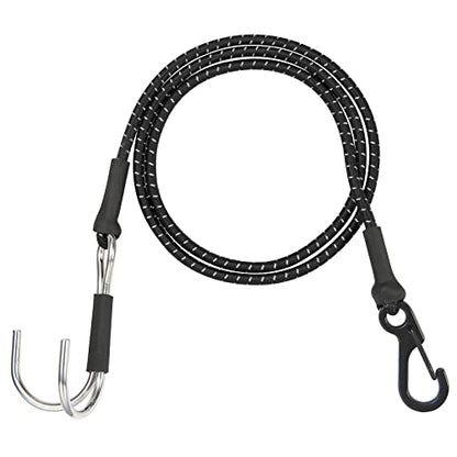 1/10 RC Crawler Elastic Force Escape Rope,Kinetic Winch Strap, 1/10 Scale RC Accessories Rescue Trailer Hook for Axial SCX10 Traxxas TRX4 Upgrade Parts (Black) - color: Black