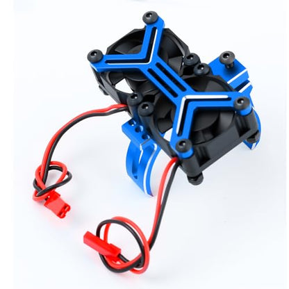 Metal 40-42MM 20000RPM Motor Cooling Fan Heat Sinks for Arrma 4068 4074 4274 4268 RC Motors (Blue) - color: Blue