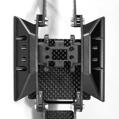 INJORA LCG Carbon Fiber Chassis Kit with Rock Sliders Side Pedal for 1/18 RC Crawler Redcat Ascent-18 Upgrade