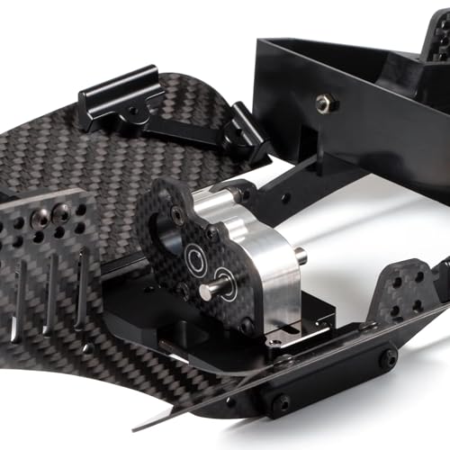 Ultralight Portal Transmission,48Pitch Tiny Gearbox,Machined Ultralight Portal Transmission Tiny Gearbox with Slipper Pad for 1/10 LCG Chassis Cheater Rigs Capra SCX10 III AR45(Silver) - color: Silver