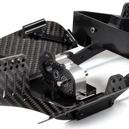 Ultralight Portal Transmission,48Pitch Tiny Gearbox,Machined Ultralight Portal Transmission Tiny Gearbox with Slipper Pad for 1/10 LCG Chassis Cheater Rigs Capra SCX10 III AR45(Silver) - color: Silver