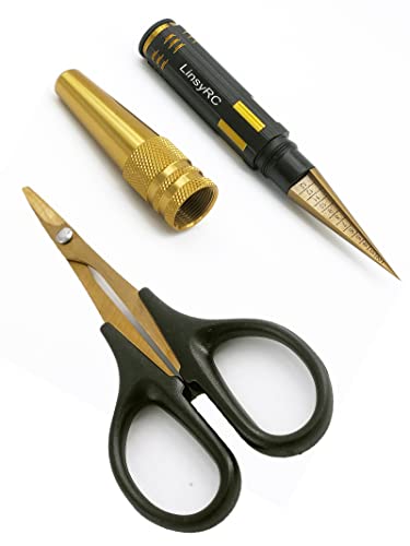 RC Car Body Reamer Repair Tool 0-14mm Hole Puncher with Sleeve and Curved Scissors Set for RC Car Body Shell Hobby Tools