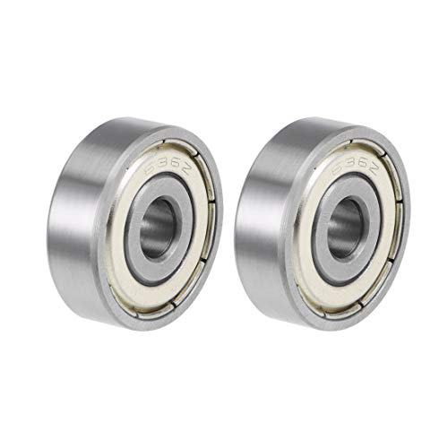 uxcell 636ZZ Deep Groove Ball Bearings Z2 6mm X 22mm X 7mm Double Shielded Carbon Steel 2pcs - size: 6mmx22mmx7mm