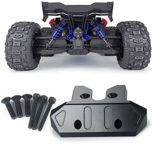 RC Bumper For Sledge 4WD Monster 1/8 RC Car Aluminum Alloy Front Rear Bumper Guard Upgrade Parts Repair Replacement Accessories(Rear) - size: Rear