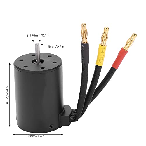 3650 2300KV Brushless Motor and 60A ESC Combo with Heat Sink, fit for /10 RC Cars, High Performance Sensorless Speed Controller Set Truck
