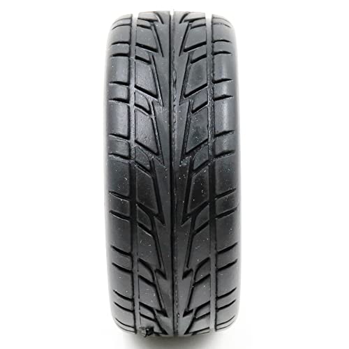 HOBBYSOUL 1/10 On Road Tires Arrows Soft Rubber Tyres Height 65mm fit 1/10 Traxxas HSP Tamiya HPI Kyosho RC On Road Run-flating Car, Pack of 4