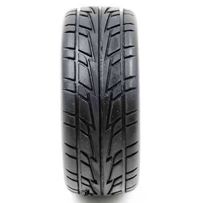 HOBBYSOUL 1/10 On Road Tires Arrows Soft Rubber Tyres Height 65mm fit 1/10 Traxxas HSP Tamiya HPI Kyosho RC On Road Run-flating Car, Pack of 4