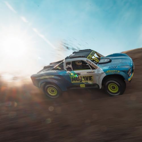 ARRMA Mojave GROM 4x4 RC Desert Truck, RTR, Blue/White | Smart Small Scale, Battery and Charger Included, ARA2104T2 - color: Blue