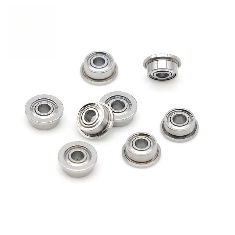 MF83ZZ Flange Bearing 3x8x3 mm ABEC-7 (10PCS) Miniature Flanged MF83 Z ZZ Ball Bearings - size: MF83ZZ 3x8x3