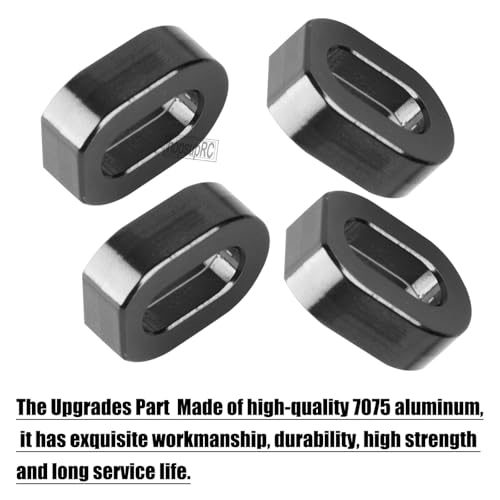 RC 7075 Aluminum Motor Mount Washers Shims Upgrades Part for 1/5 Scale TRX X-MAXX 6S 8S XRT 8S RC Car.Shims with Screws Hops Up,Black - color: Black(for 1/5)
