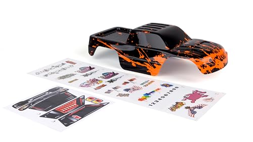 SummitLink Custom Body Compatible for 1/10 Scale RC Car or Truck (Truck not Included) (Muddy Orange Over Black) - style: Muddy Orange Over Black