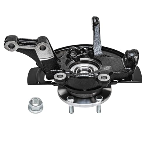 Detroit Axle - 2.5L Front Knuckles Brake Calipers for 2002-2006 | Nissan Altima 2003 2004 2005 Replacement Steering Knuckles and Wheel Bearing Hubs Assembly Disc Brake Calipers w/Brackets - size: 4BU50546/Kit