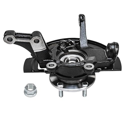 Detroit Axle - 2.5L Front Knuckles Brake Calipers for 2002-2006 | Nissan Altima 2003 2004 2005 Replacement Steering Knuckles and Wheel Bearing Hubs Assembly Disc Brake Calipers w/Brackets - size: 4BU50546/Kit