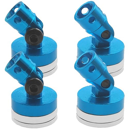 ShareGoo 4PCS RC Magnetic Body Post,Alloy Magnetic Stealth Invisible Body Shell Mount Column Compatible with HSP Redcat Himoto Traxxas SCX10 4WD 1/10 RC Car (Blue)