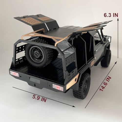 MN82S RC Crawler 1/12 Scale Remote Control Rock Crawler RC Truck 4x4 | Toyota Land Cruiser All Terrain Car Off-Road RTR 280 Motor Full Proportional Hobby Vehicle for Adult