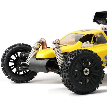 Pre-Glued 1/8 Scale RC Off Road Buggy Tires & 17mm Hex Wheels All-Terrain, Fits 1/8 Arrma Typhon 3S Losi TLR 8Ight X/E 2.0 XT/XTE Team Associated Traxxas Redcat HPI 1/8 RC Truggy Wheels Tyres - color: black 8-spoke