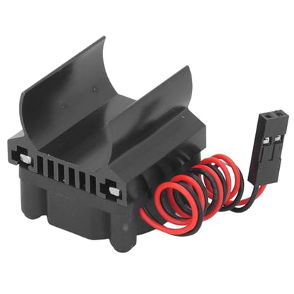 VGEBY RC Cooling Fan,High-Efficiency Motor Heat Dissipation,1/18 Scale RC Car Cooling System,Heatsink Accessory for Hobbyists,Off-Road Racing Enthusiasts,Scale Model Builders - color: Black