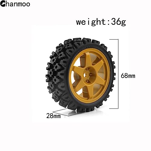 1/10 RC On Road Tires Rubber Rally Tyres and Wheels Rims 12mm Hex for 1/10 Scale RC Racing Drift Car HPI KYOSHO Tamiya XV01 XV02 TA06 TT01 TT02 PTG2 144001 A959 4PCS
